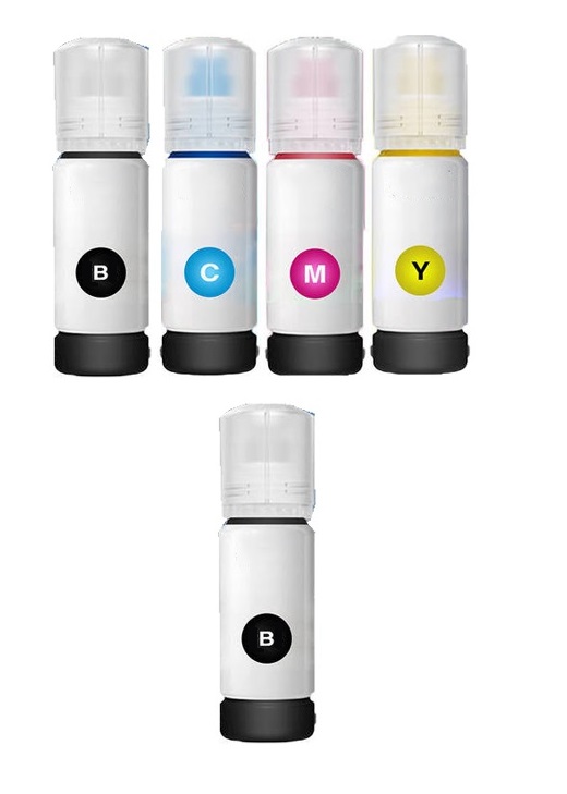 Compatible Epson 104 Full set of Ecotank Ink Bottles &amp; EXTRA BLACK (2 x Black, 1 x Cyan/Magenta/Yellow)